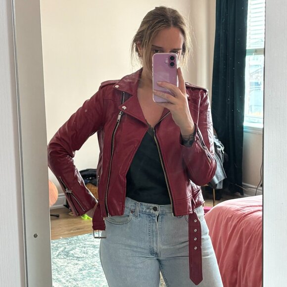 Red faux leather jacket - Picture 1 of 4